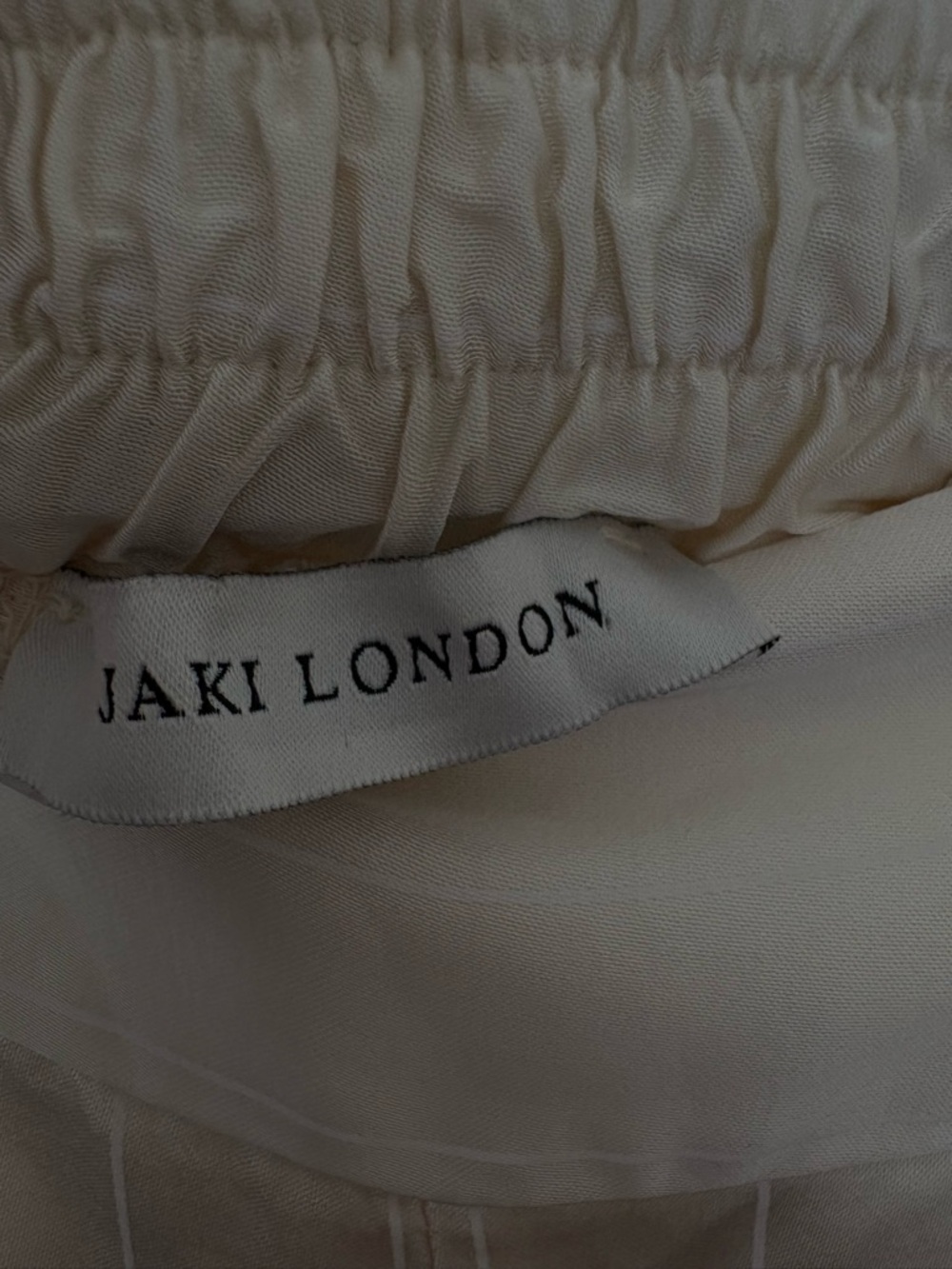 Jaki London Claudia Cream pin stripe Wide-Leg viscose Italy - Picture 10 of 10